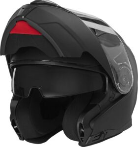 Nox Matzwarte Motorhelm Systeemhelm